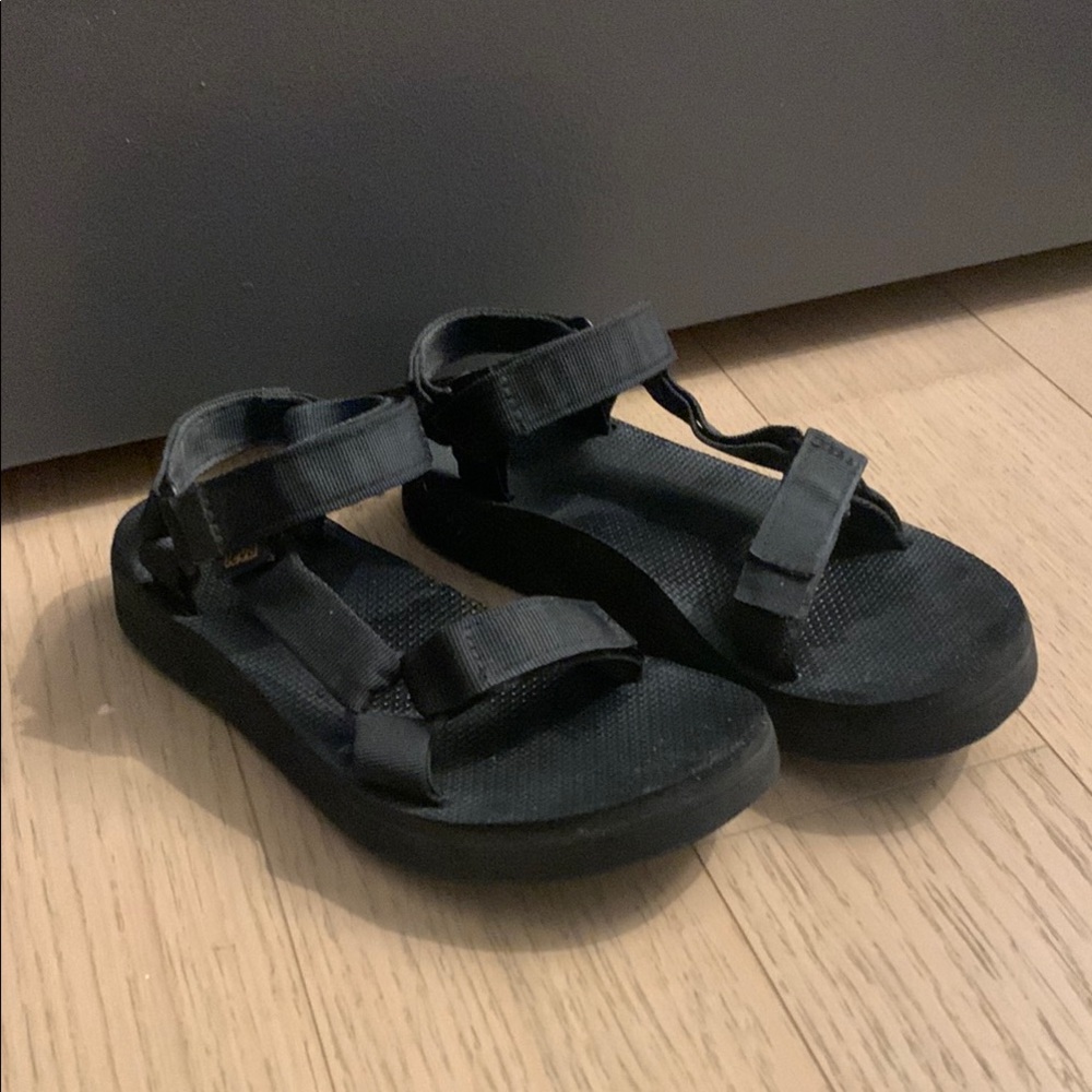 Platform Black Teva Sandals | US 8